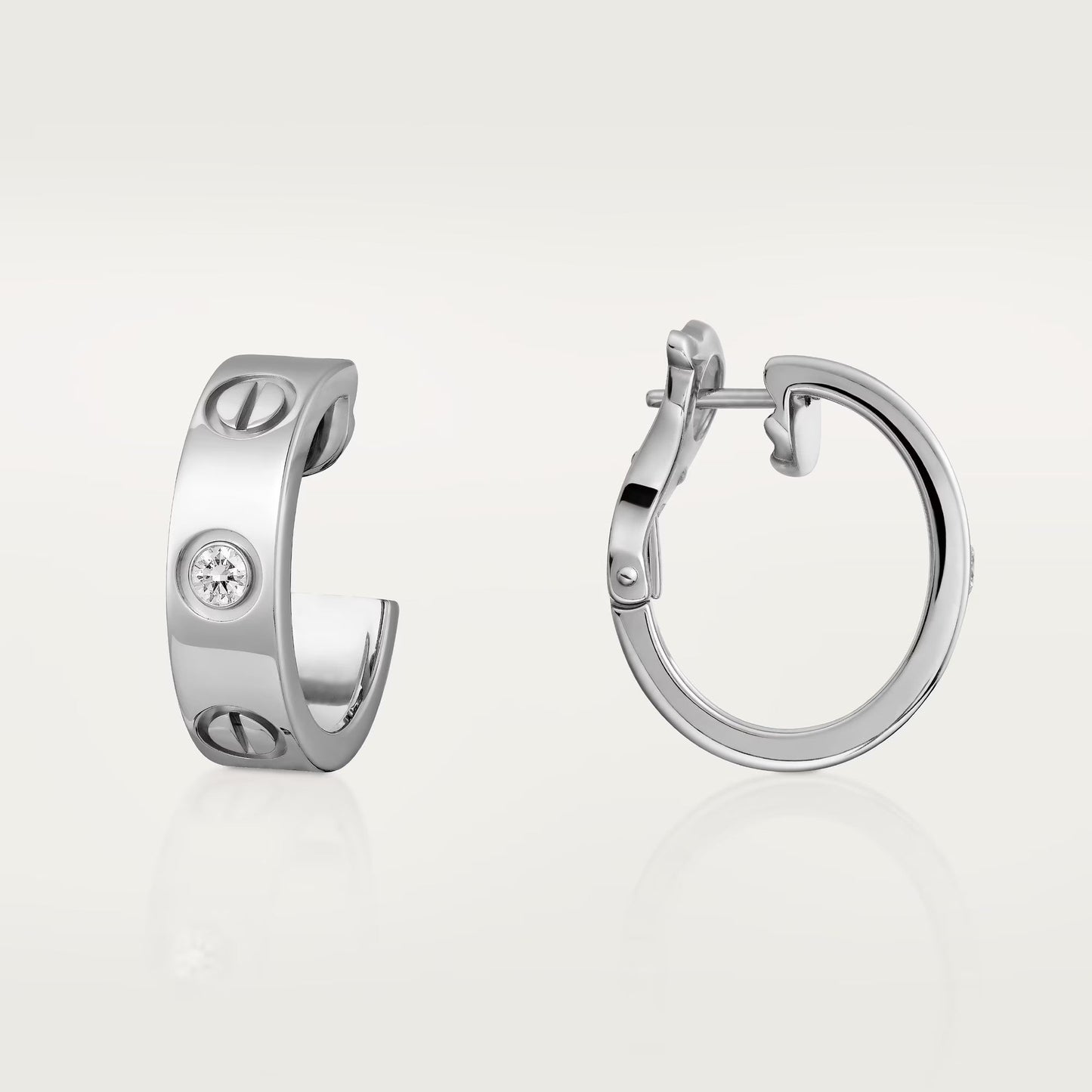 [CharmAmor]LOVE EARRINGS 5.7MM 2 DIAMONDS