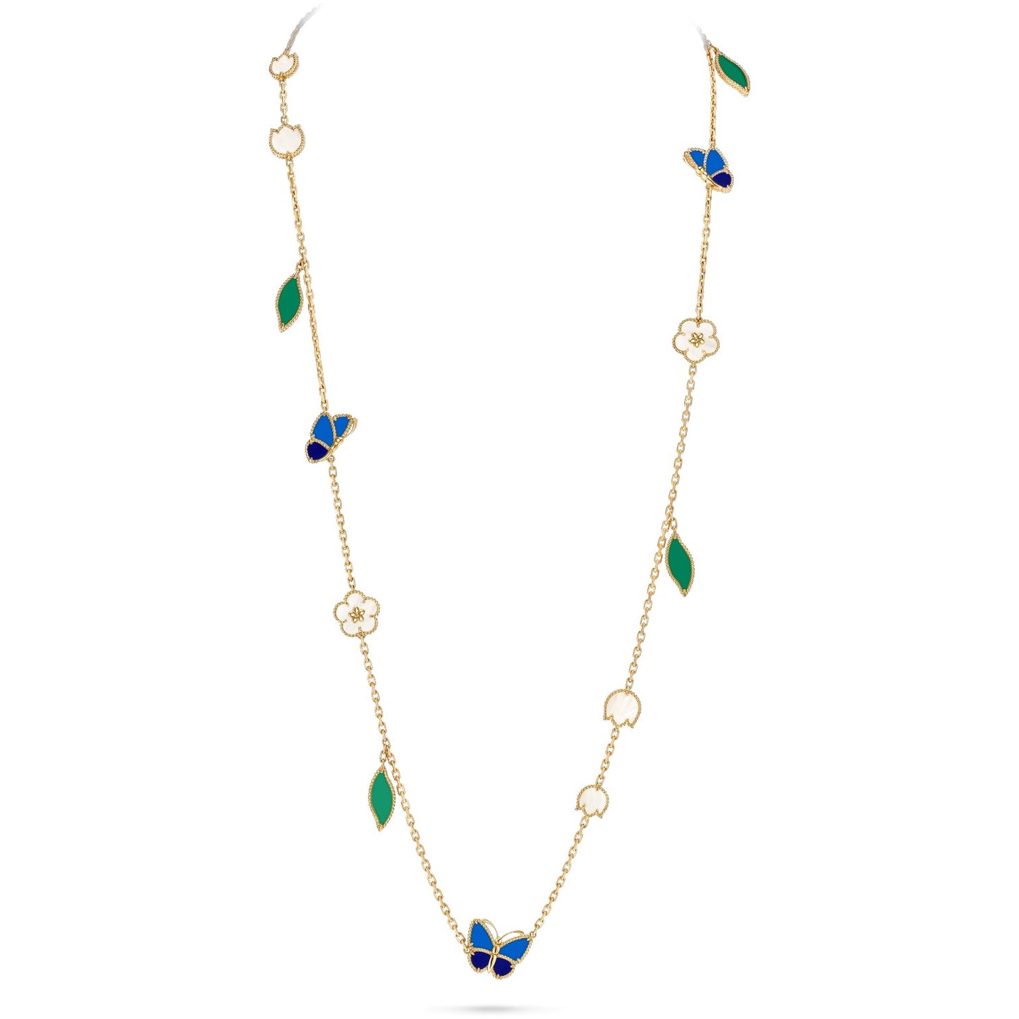 [CharmAmor]LUCKY SPRING BUTTERFLY 15 FLOWER NECKLACE