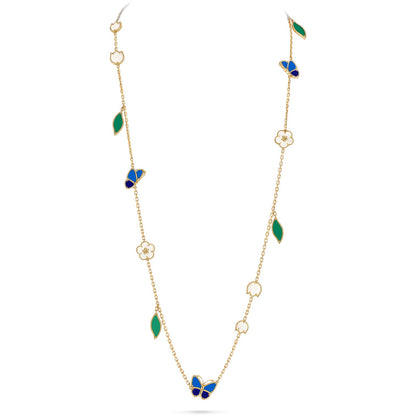[CharmAmor]LUCKY SPRING BUTTERFLY 15 FLOWER NECKLACE