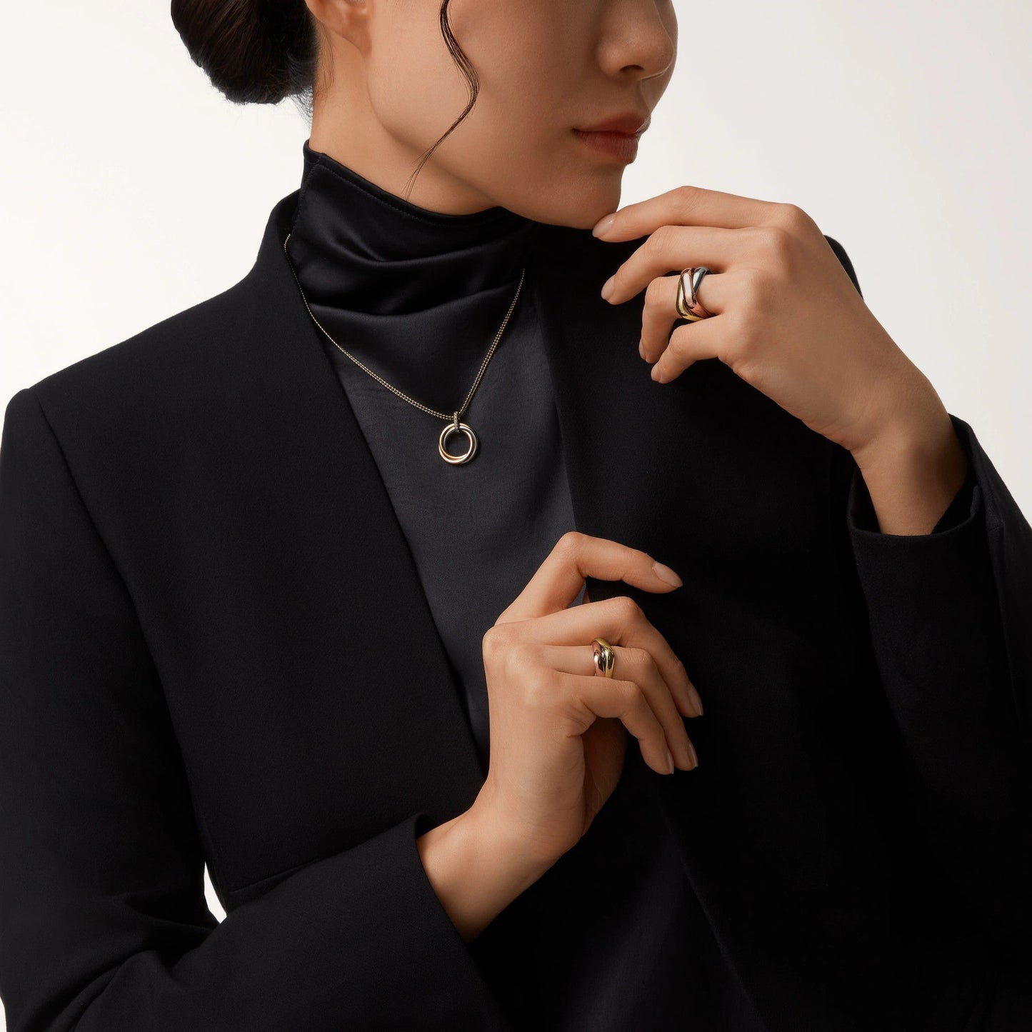 [CharmAmor]TRINITY MEDIUM  DIAMONDS NECKLACE