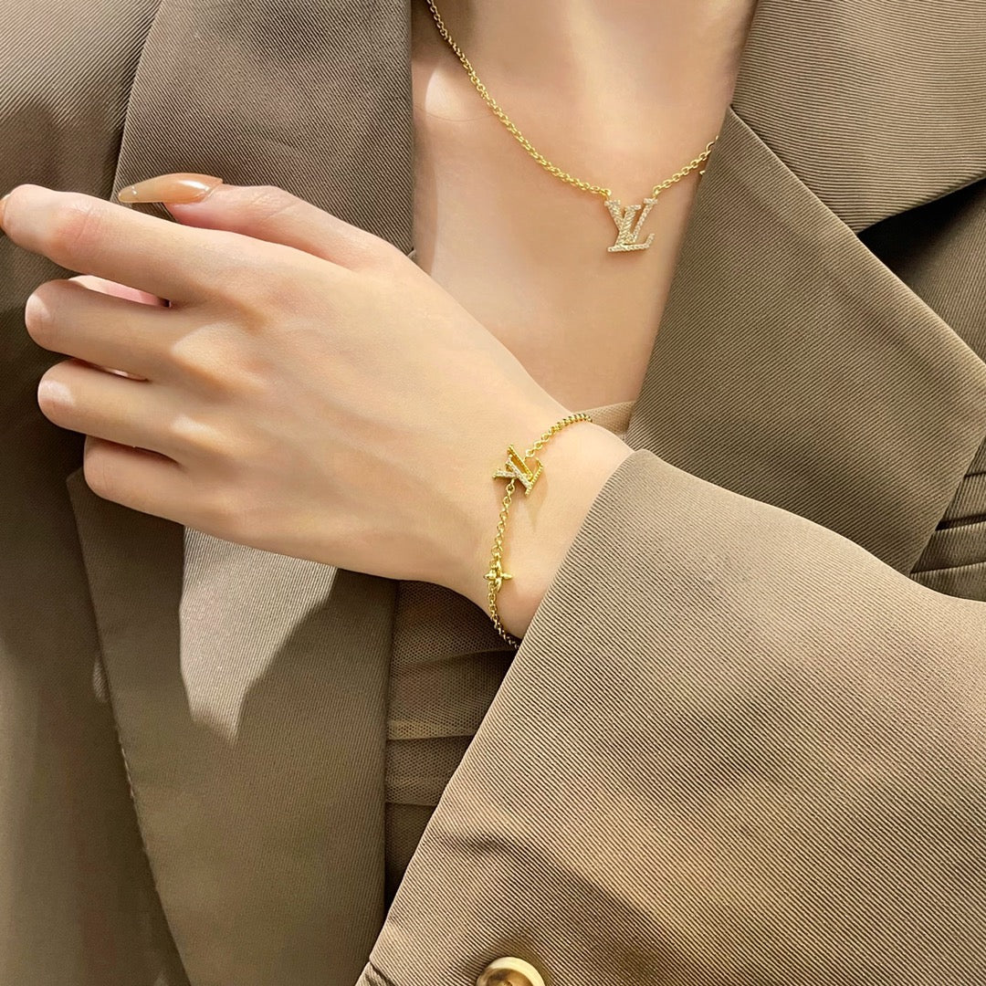 [CharmAmor]LOGO STAR MOTIF GOLD BRACELET
