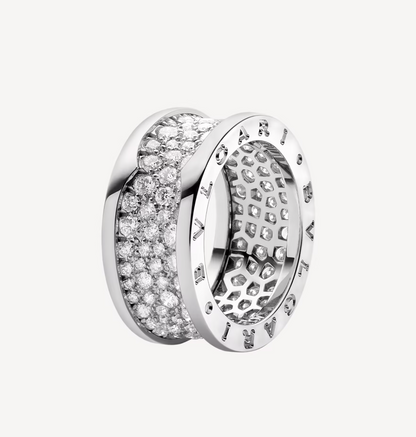 [CharmAmor]ZERO 1 WITH PAVED DIAMONDS ON THE SPIRAL RING