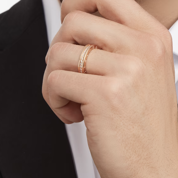 [CharmAmor]ZERO 1 ONE-BAND PAVED DIAMONDS ON THE SPIRAL RING