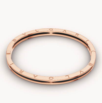 [CharmAmor]ZERO 1 PINK GOLD WITH BLACK CERAMIC BRACELET