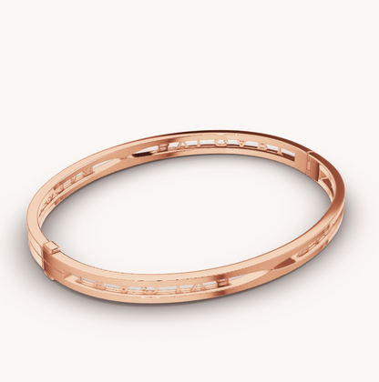 [CharmAmor]ZERO 1 SPIRAL LOGO PINK GOLD BRACELET