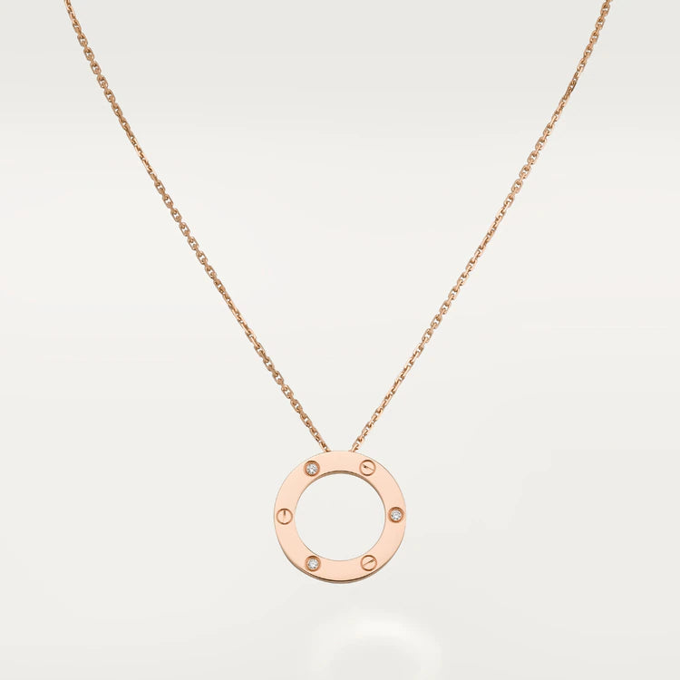[CharmAmor]LOVE NECKLACE 16MM 3 DIAMONDS