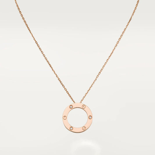 [CharmAmor]LOVE NECKLACE 16MM 3 DIAMONDS