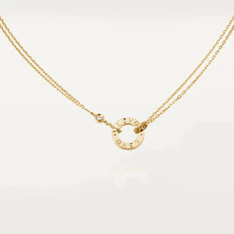 [CharmAmor]LOVE NECKLACE 16MM 2 DIAMONDS