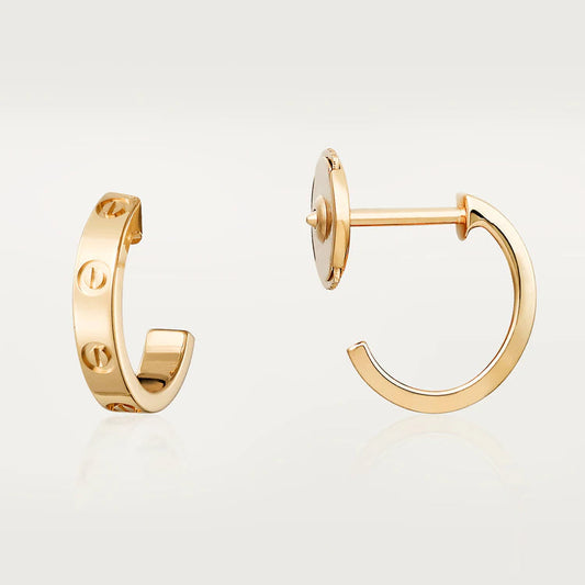 [CharmAmor]LOVE EARRINGS 2.65MM PINK GOLD