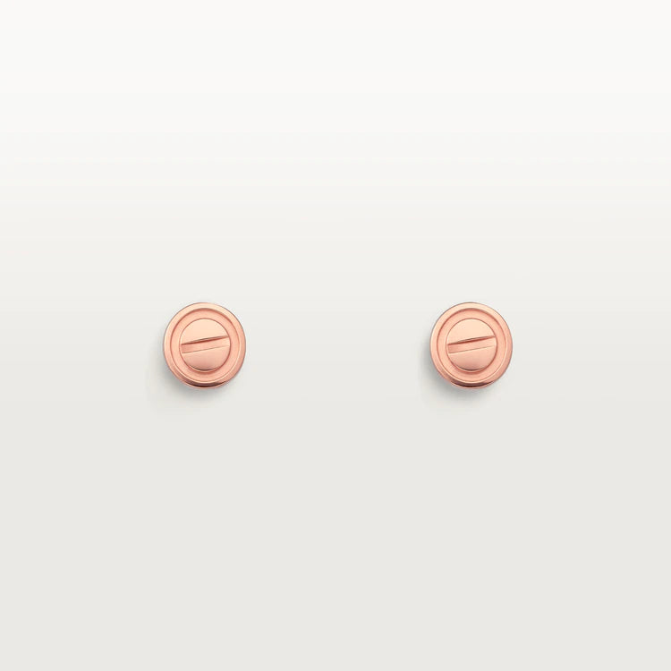 [CharmAmor]LOVE EARRINGS PINK GOLD 10MM