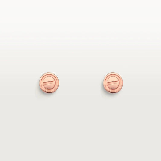[CharmAmor]LOVE EARRINGS PINK GOLD 10MM