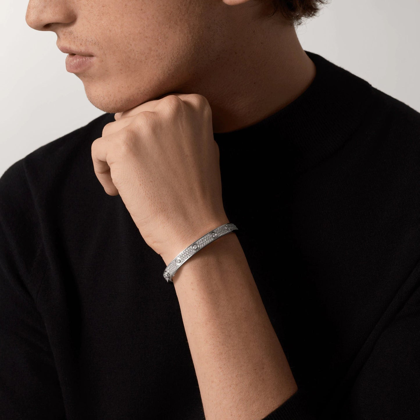 [CharmAmor]LOVE BRACELET 6.1MM DIAMOND-PAVED 10 BIG DIAMONDS