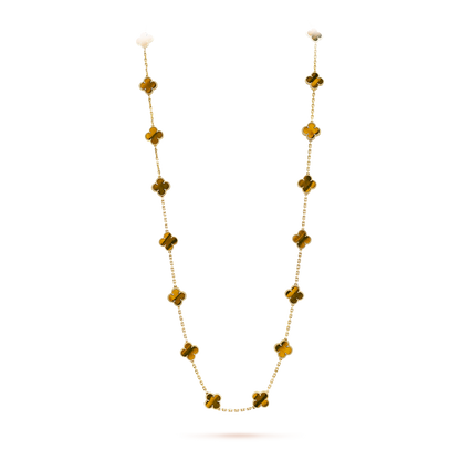 [CharmAmor]CLOVER 20 MOTIFS TIGER EYE ROSE GOLD