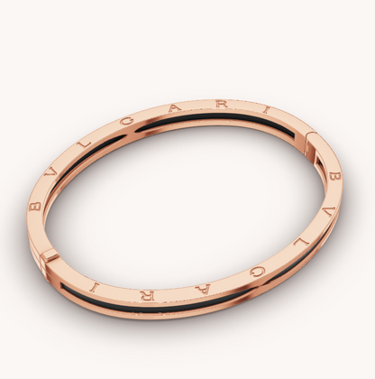 [CharmAmor]ZERO 1 PINK GOLD WITH BLACK CERAMIC BRACELET