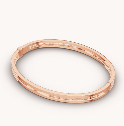[CharmAmor]ZERO 1 SPIRAL LOGO PINK GOLD BRACELET