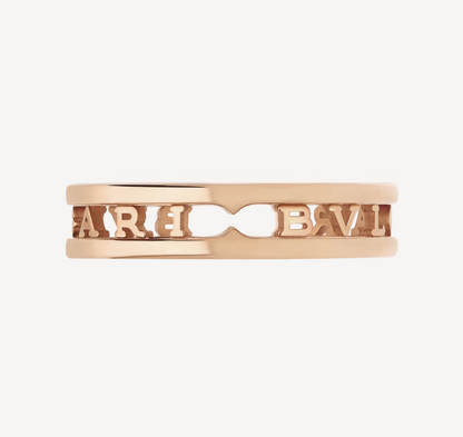 [CharmAmor]ZERO 1 ONE-BAND WITH OPENWORK LOGO SPIRAL RING