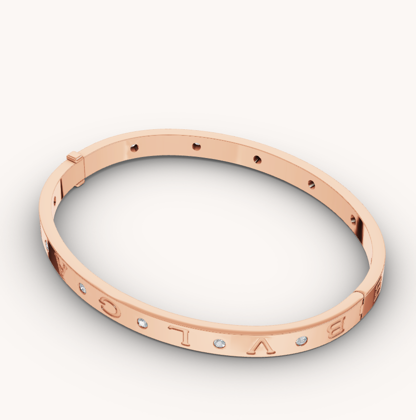[CharmAmor]ZERO 1 PINK GOLD 12 DIAMONDS BRACELET