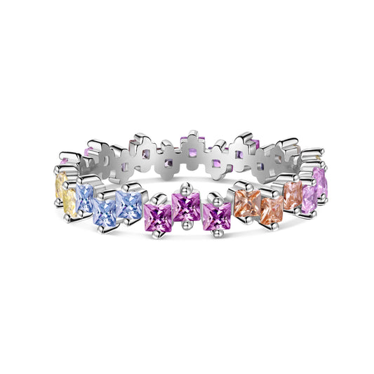 [CharmAmor]Mixed Colorful Square Staggered Rings