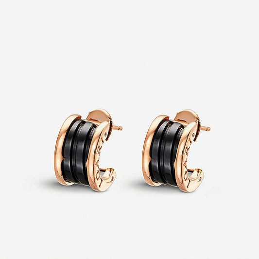 [CharmAmor]ZERO 1 PINK GOLD CERAMIC EARRINGS