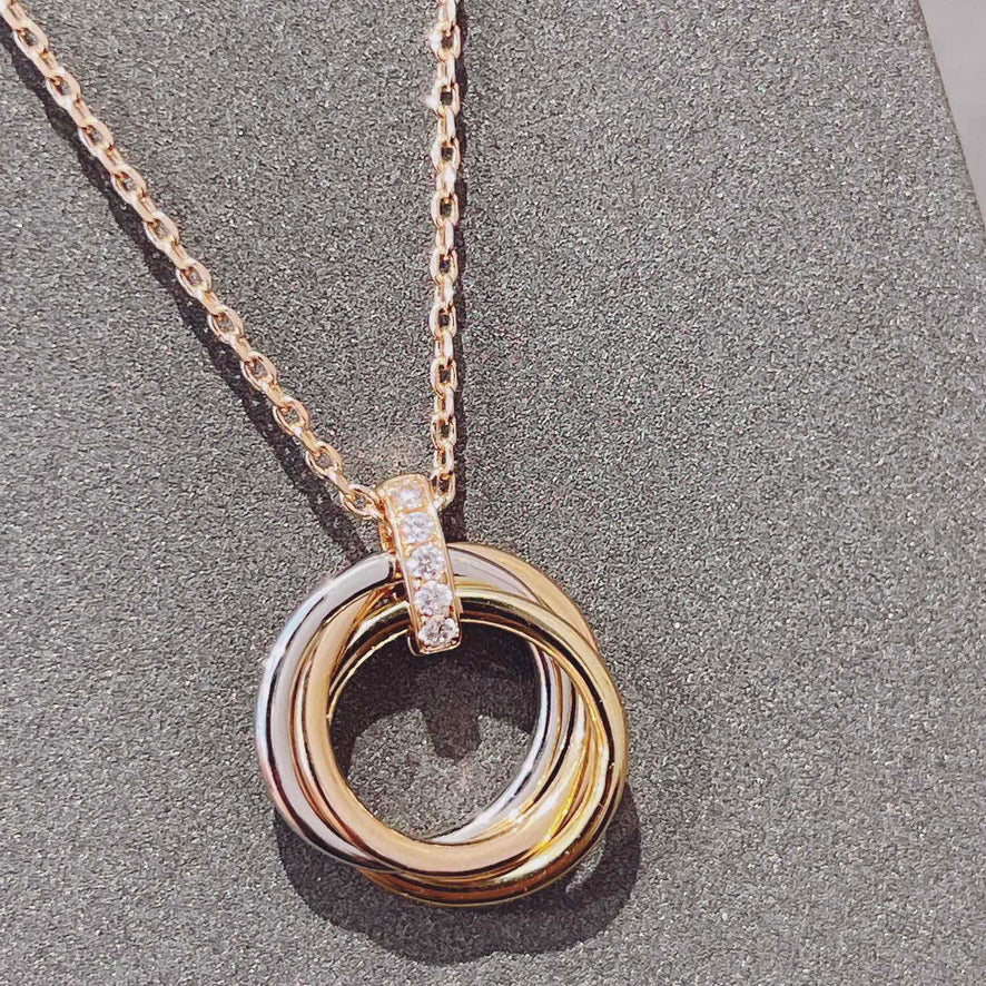 [CharmAmor]TRINITY NECKLACE GOLD  DIAMONDS
