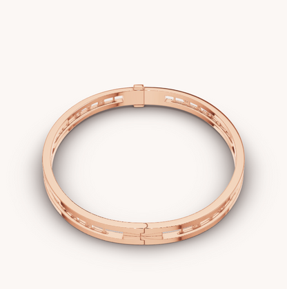 [CharmAmor]ZERO 1 SPIRAL LOGO PINK GOLD BRACELET