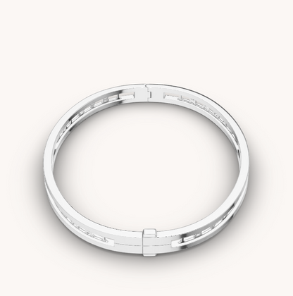 [CharmAmor]ZERO 1 SPIRAL LOGO SILVER BRACELET