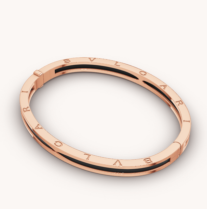 [CharmAmor]ZERO 1 PINK GOLD WITH BLACK CERAMIC BRACELET