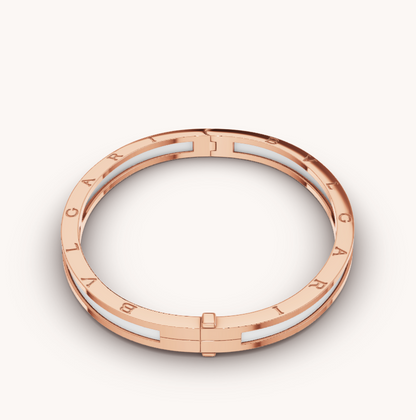 [CharmAmor]ZERO 1 PINK GOLD WITH WHITE CERAMIC BRACELET