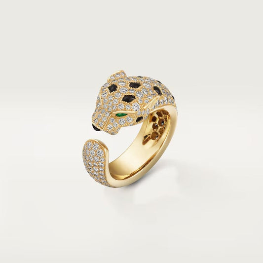 [CharmAmor]PANTHERE SPOTTED FULL DIAMOND MEDIUM RING