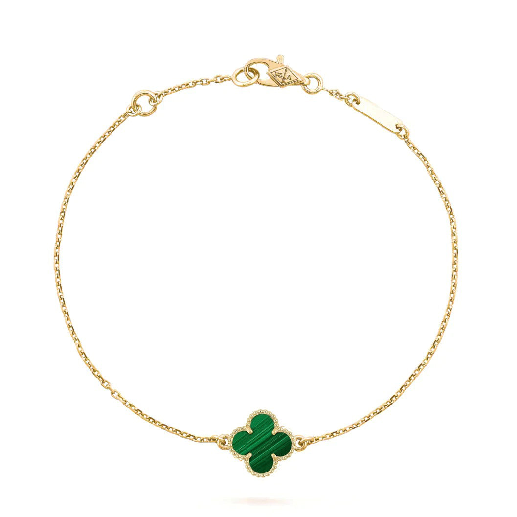 [CharmAmor]CLOVER BRACELET MALACHITE 1 MOTIF