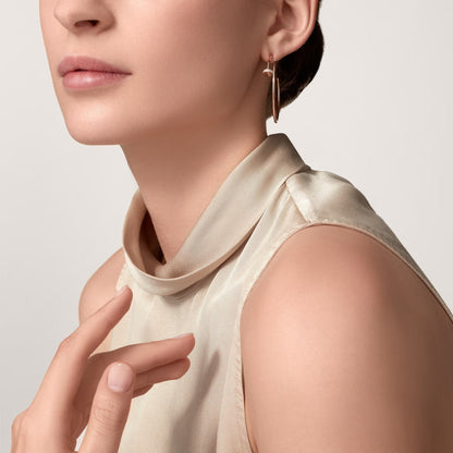 [CharmAmor]JUSTE HALF DIAMOND LARGE EARRINGS