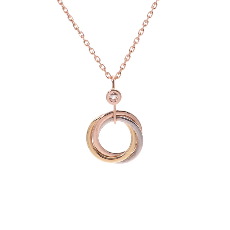[CharmAmor]TRINITY SILVER GOLD PINK GOLD NECKLACE