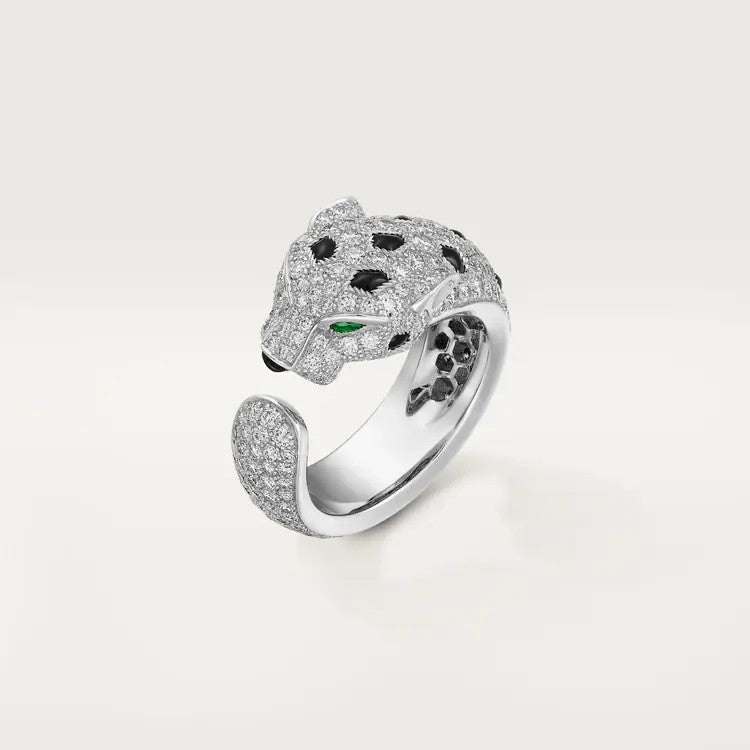 [CharmAmor]PANTHERE SPOTTED FULL DIAMOND MEDIUM RING