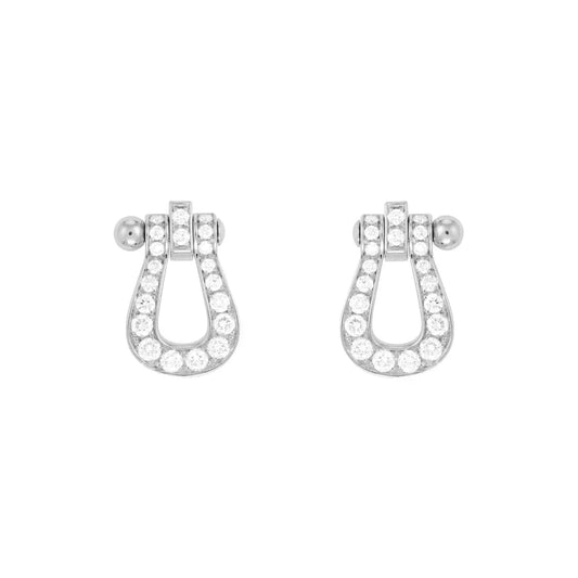 [CharmAmor]FORCE 10 FULL DIAMOND STUD EARRINGS MINI MODEL