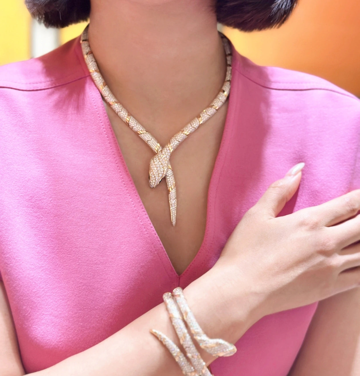 [CharmAmor]HAUTE COUTURE GOLD SERPENTI NECKLACE