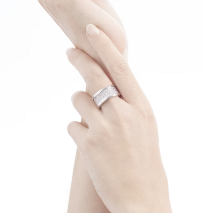 [CharmAmor]ZERO 1 WITH PAVED DIAMONDS ON THE SPIRAL RING