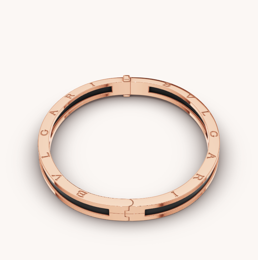 [CharmAmor]ZERO 1 PINK GOLD WITH BLACK CERAMIC BRACELET