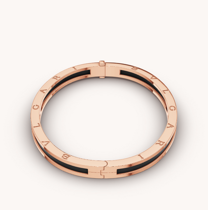 [CharmAmor]ZERO 1 PINK GOLD WITH BLACK CERAMIC BRACELET