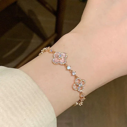 [CharmAmor]CLOVER 5 MOTIF PINK BLUE RED WHITE BRACELET