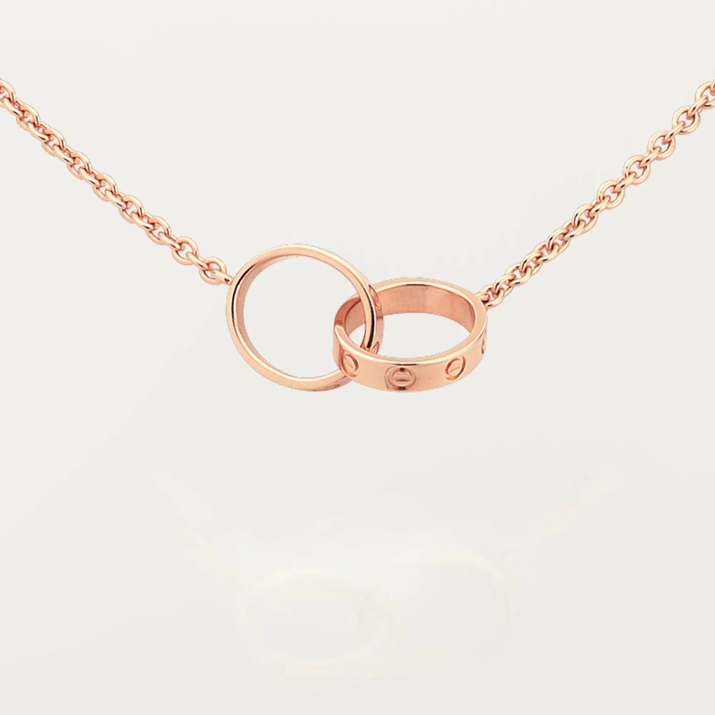 [CharmAmor]LOVE DOUBLE RING NECKLACE