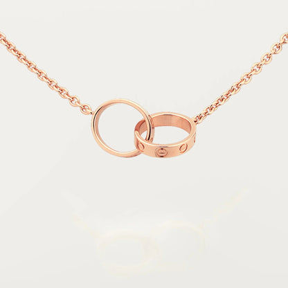 [CharmAmor]LOVE DOUBLE RING NECKLACE