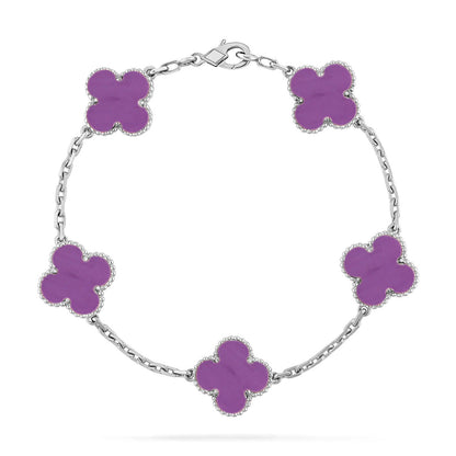 [CharmAmor] CLOVER 5 MOTIF VIOLET BRACELET COLLECTION