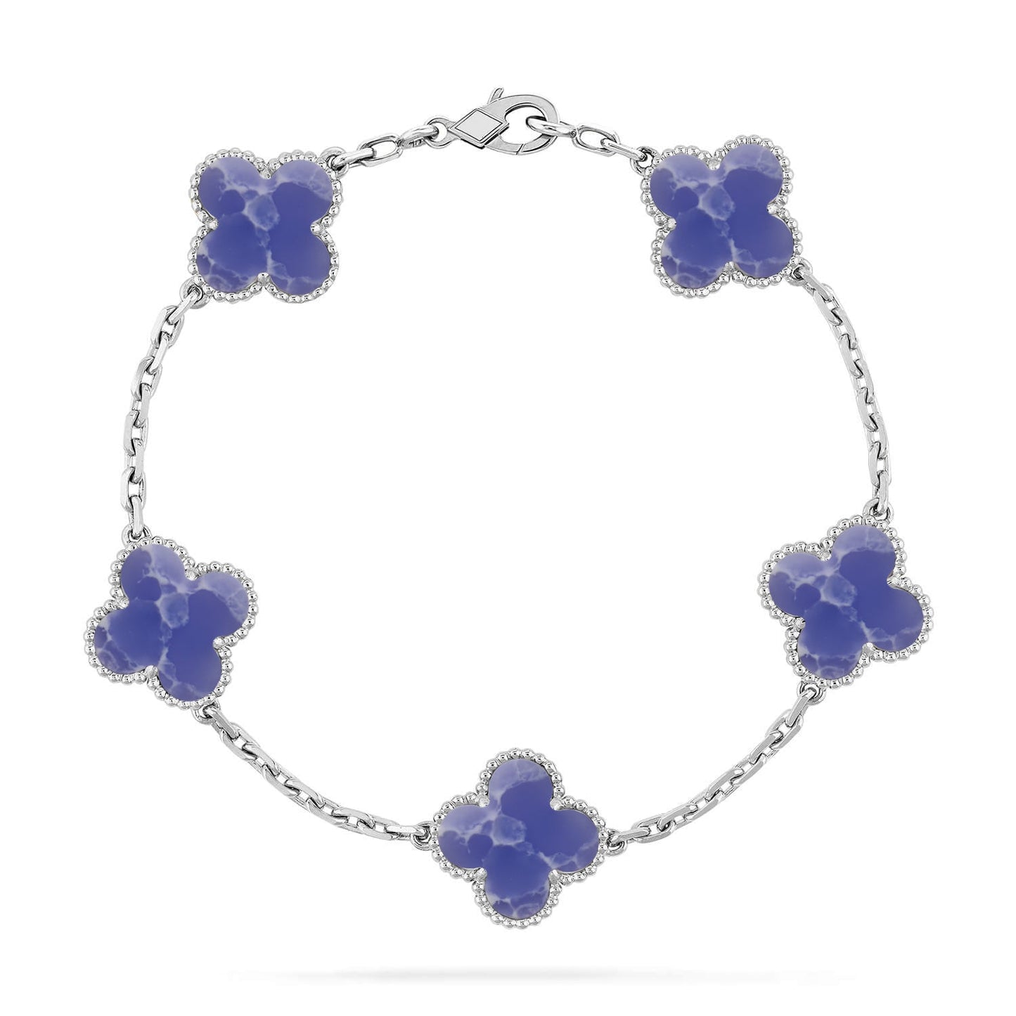 [CharmAmor] CLOVER 5 MOTIF BLUE VEINS BRACELET COLLECTION