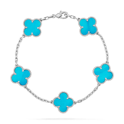 [CharmAmor] CLOVER 5 MOTIF TURQUOISE BRACELET COLLECTION