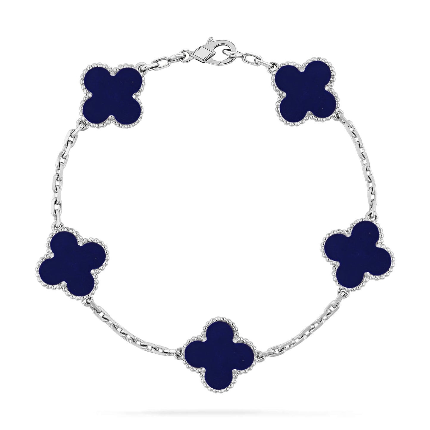 [CharmAmor] CLOVER 5 MOTIF LAPIS LAZULI BRACELET COLLECTION