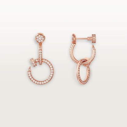 [CharmAmor]JUSTE FULL DIAMOND DOUBLE EARRINGS