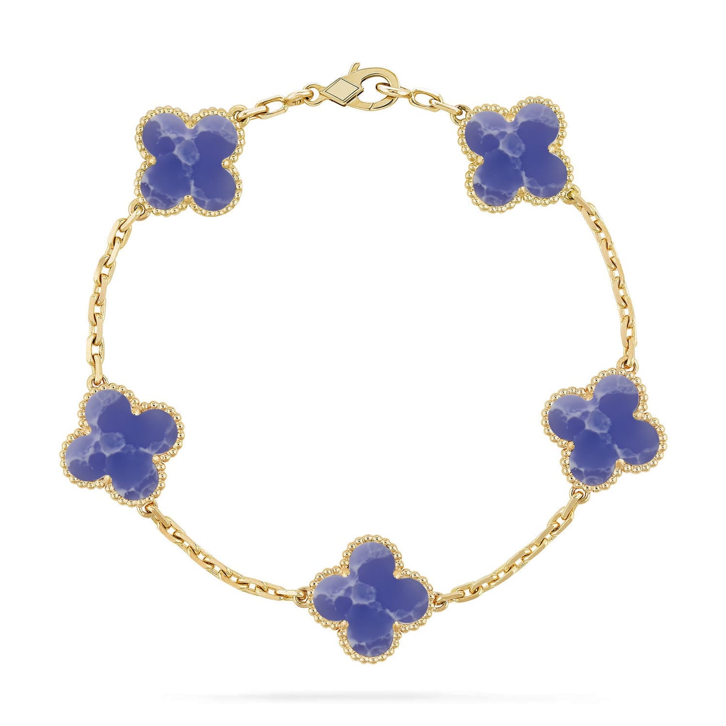 [CharmAmor] CLOVER 5 MOTIF BLUE VEINS BRACELET COLLECTION