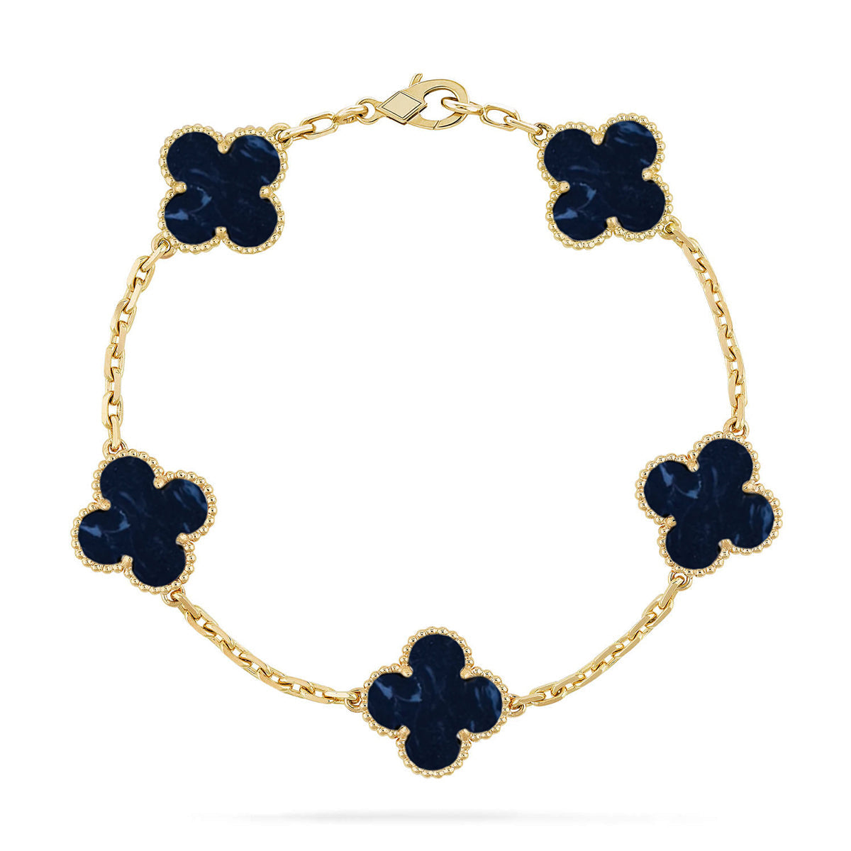 [CharmAmor] CLOVER 5 MOTIF PIETERSITE BRACELET COLLECTION