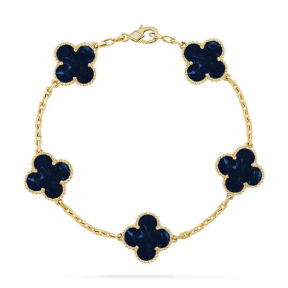 [CharmAmor] CLOVER 5 MOTIF PIETERSITE BRACELET COLLECTION