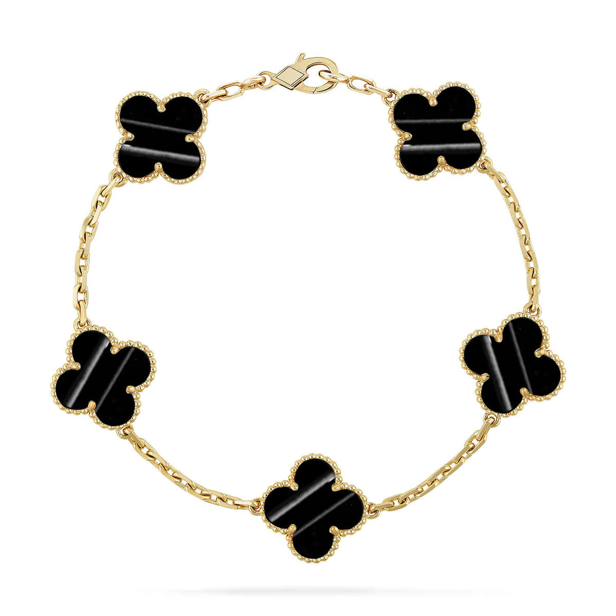 [CharmAmor] CLOVER 5 MOTIF PULSAR STONE BRACELET COLLECTION